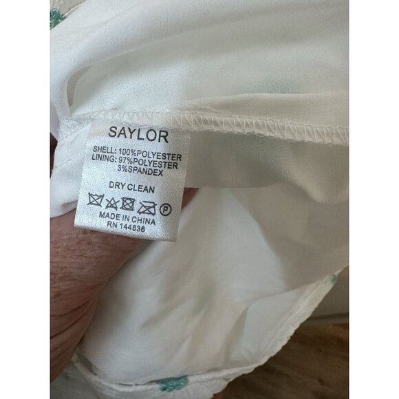 Saylor Calibria Daisy Embroidered Midi Dress White Size Small Boho Floral Lace - Picture 7 of 7